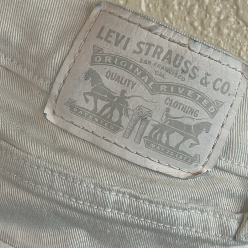 Levi’s 710 Super Skinny White Denim Jeans Size 29 Lowrise - Picture 4 of 10
